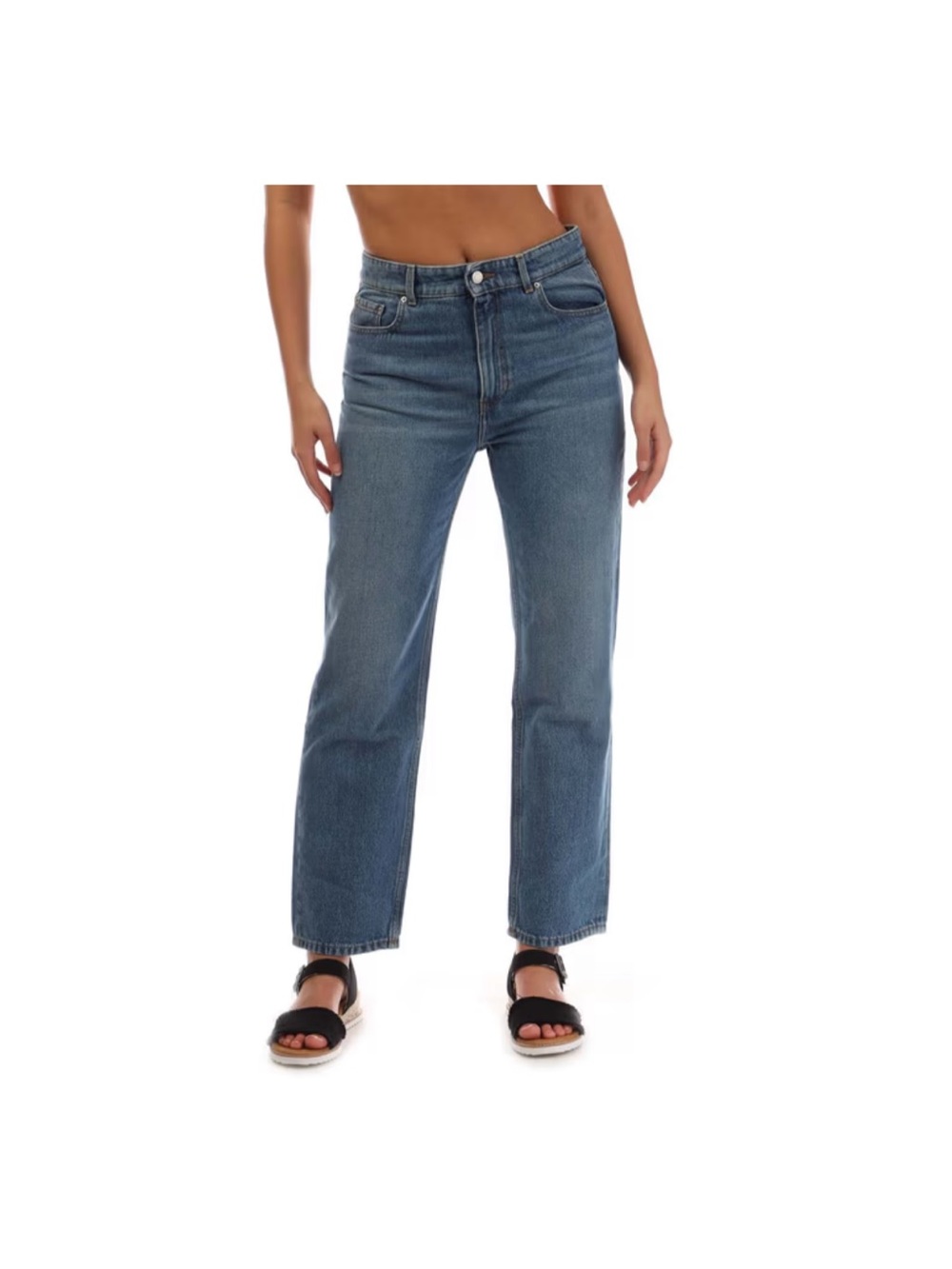 Boss Hugo Boss Straight leg High Rise cropped Jeans Blue regular fit size 27
